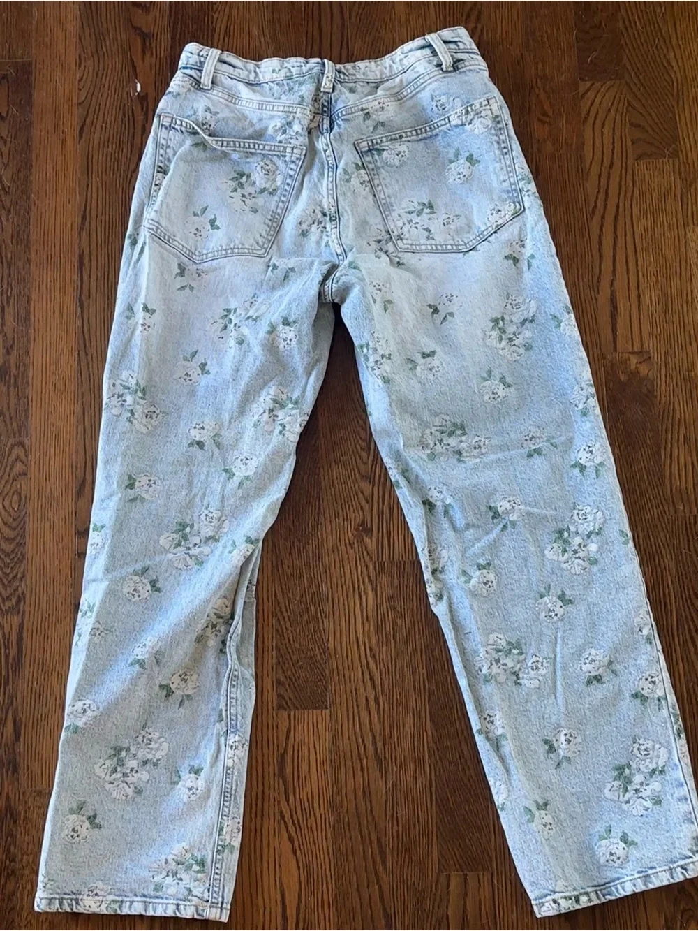 wild fable Light Blue Floral Straight‑Leg Jeans - SIZE 10 - Picture 2 of 6